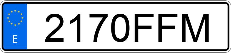 Numer rejestracyjny 2170FFM posiada AUDI A3
