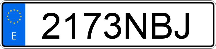 Numer rejestracyjny 2173NBJ posiada FIAT FIORINO