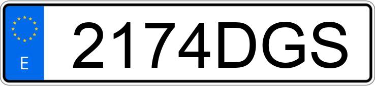 Numer rejestracyjny 2174DGS posiada PEUGEOT 206