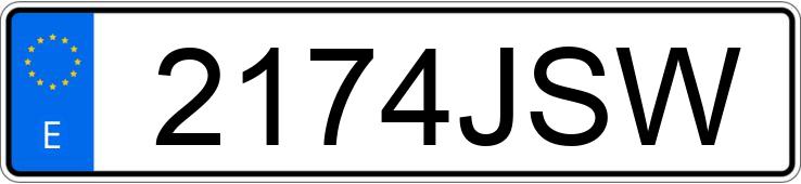Numer rejestracyjny 2174JSW posiada VOLKSWAGEN PASSAT