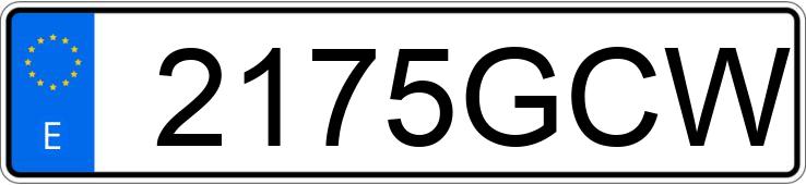 Numer rejestracyjny 2175GCW posiada VOLKSWAGEN GOLF