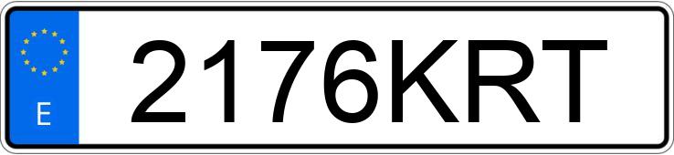 Die Registrierungsnummer 2176KRT hat SEAT IBIZA