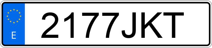 Numer rejestracyjny 2177JKT posiada Glanys 40