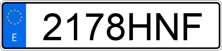 The registration number 2178HNF has VOLKSWAGEN GOLF The registration number 2178HNF has VOLKSWAGEN GOLF