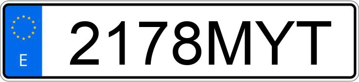 Numer rejestracyjny 2178MYT posiada KIA CEED