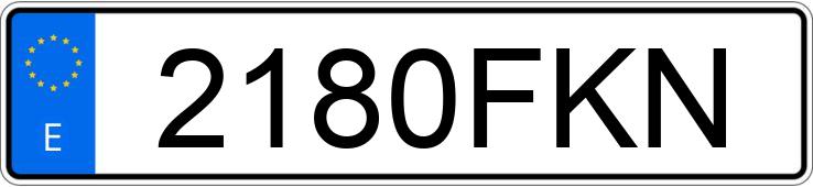 Numer rejestracyjny 2180FKN posiada AUDI A3