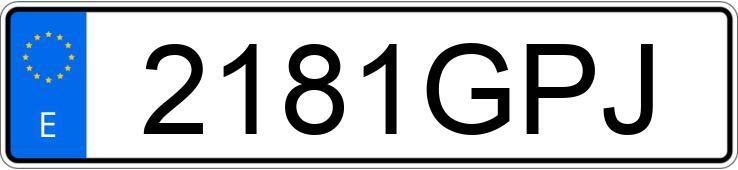 Numer rejestracyjny 2181GPJ posiada FIAT PUNTO