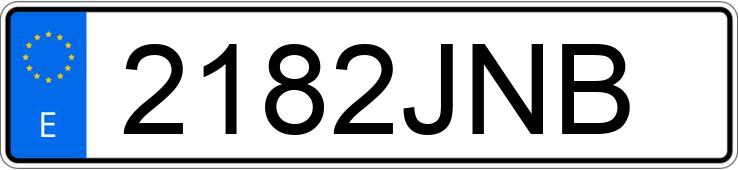 Numer rejestracyjny 2182JNB posiada SEAT IBIZA