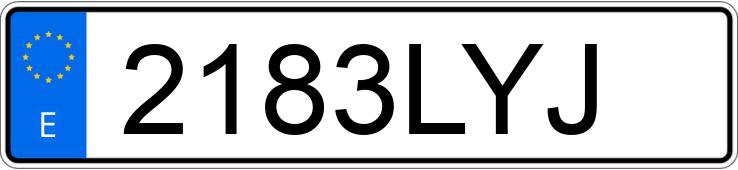 Numer rejestracyjny 2183LYJ posiada AUDI Q5