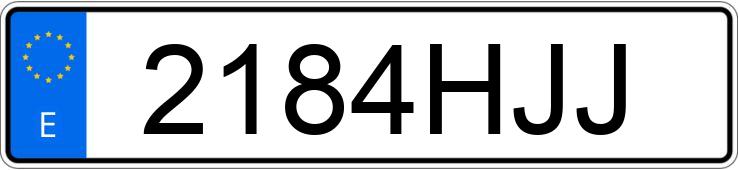 Numer rejestracyjny 2184HJJ posiada AUDI A3 SPORTBACK