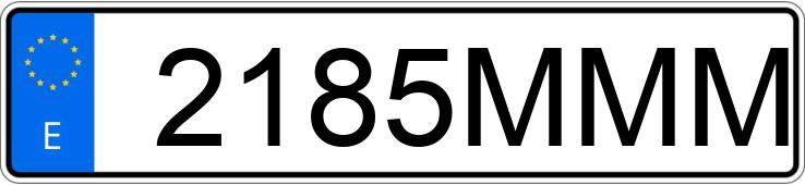 Numer rejestracyjny 2185MMM posiada AUDI Q5 SPORTBACK