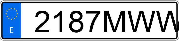 Numer rejestracyjny 2187MWW posiada MAZDA MX-5