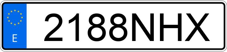 Numer rejestracyjny 2188NHX posiada EBRO S800