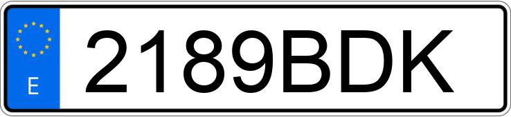 Numer rejestracyjny 2189BDK posiada VOLVO 850