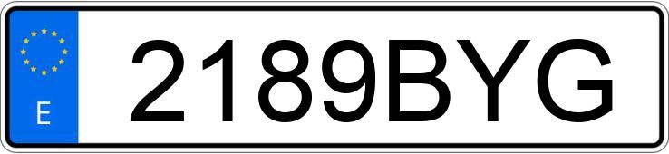 Numer rejestracyjny 2189BYG posiada RENAULT CLIO