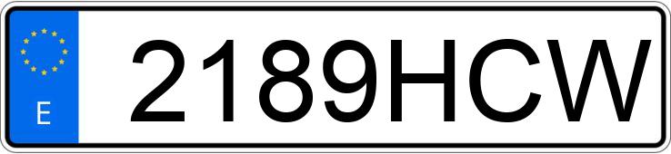 Numer rejestracyjny 2189HCW posiada SEAT EXEO