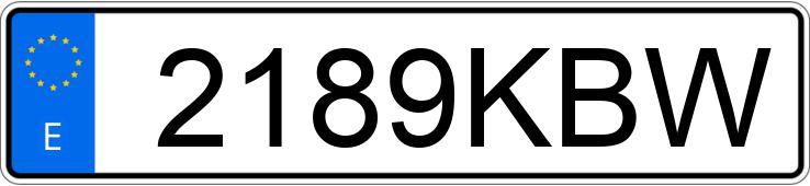 Numer rejestracyjny 2189KBW posiada TOYOTA YARIS