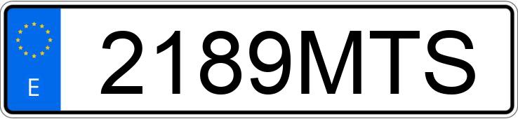 Numer rejestracyjny 2189MTS posiada TESLA MODEL Y