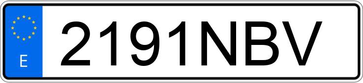 Numer rejestracyjny 2191NBV posiada AUDI A1 SPORTBACK