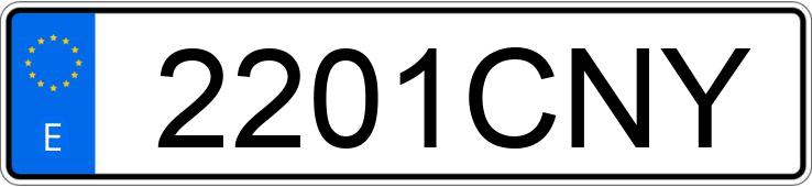 Numer rejestracyjny 2201CNY posiada AUDI A3