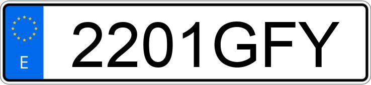 Numer rejestracyjny 2201GFY posiada SEAT IBIZA