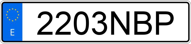 Numer rejestracyjny 2203NBP posiada MERCEDES VITO