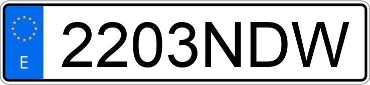 Numer rejestracyjny 2203NDW posiada AUDI A6