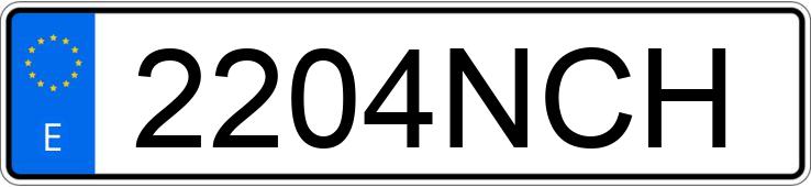 Numer rejestracyjny 2204NCH posiada TESLA MODEL Y