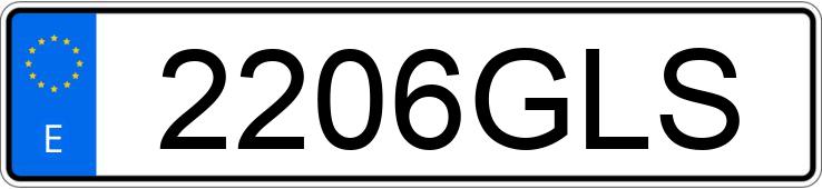 Il numero di registrazione 2206GLS ha SEAT IBIZA