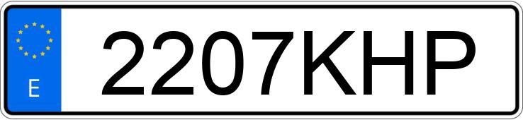 Numer rejestracyjny 2207KHP posiada SEAT IBIZA