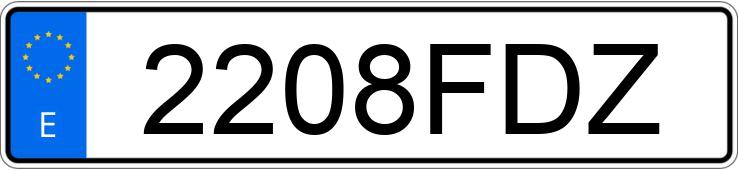 Numer rejestracyjny 2208FDZ posiada HONDA SH MODE