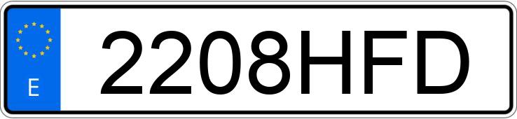 Numer rejestracyjny 2208HFD posiada FORD TRANSIT