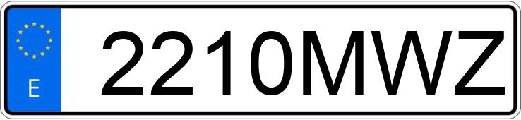 Numer rejestracyjny 2210MWZ posiada TOYOTA YARIS CROSS