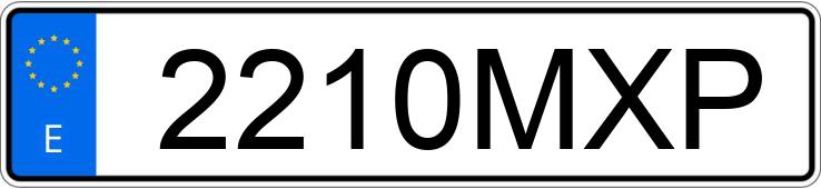 Numer rejestracyjny 2210MXP posiada DUCATI MONSTER