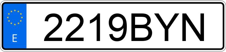 Numer rejestracyjny 2219BYN posiada BMW SERIE 3