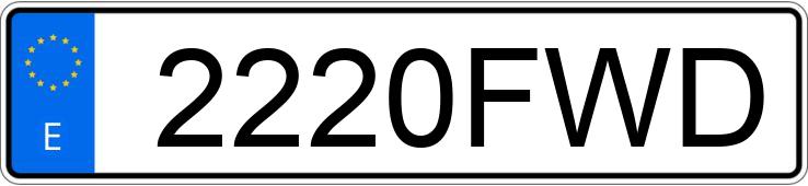 Numer rejestracyjny 2220FWD posiada KIA CARENS