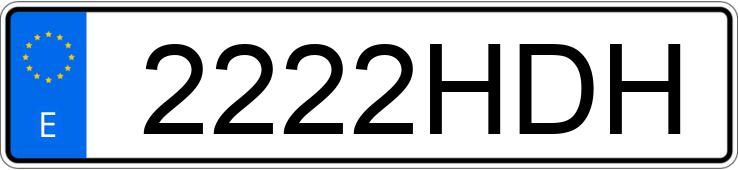 Numer rejestracyjny 2222HDH posiada PEUGEOT 206 +