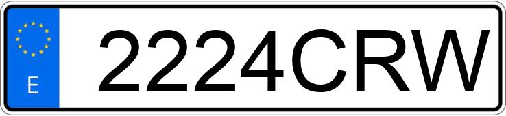 Numer rejestracyjny 2224CRW posiada CITROEN C5