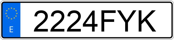 Numer rejestracyjny 2224FYK posiada HONDA CR-V