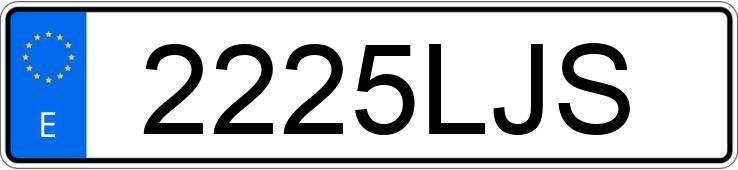 Numer rejestracyjny 2225LJS posiada TOYOTA RAV4