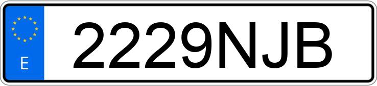 Numer rejestracyjny 2229NJB posiada TOYOTA YARIS