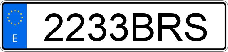 Numer rejestracyjny 2233BRS posiada VOLKSWAGEN GOLF