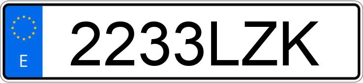 Numer rejestracyjny 2233LZK posiada DS DS7 CROSSBACK