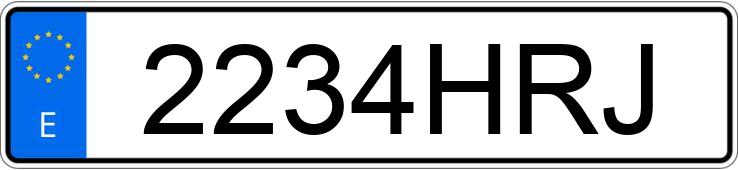 Numer rejestracyjny 2234HRJ posiada AUDI A3 SPORTBACK