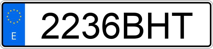 Numer rejestracyjny 2236BHT posiada SEAT IBIZA