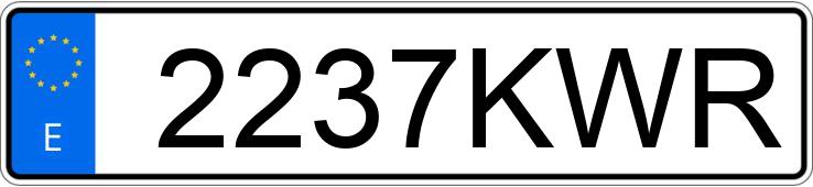 Numer rejestracyjny 2237KWR posiada TOYOTA YARIS