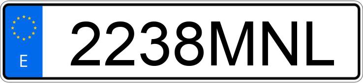 Numer rejestracyjny 2238MNL posiada AUDI Q5