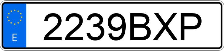 Numer rejestracyjny 2239BXP posiada CITROEN XSARA