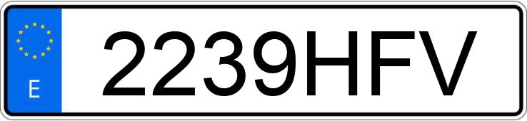 Numer rejestracyjny 2239HFV posiada AUDI A6