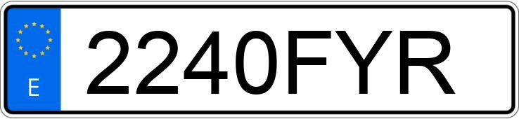 Numer rejestracyjny 2240FYR posiada AUDI A4